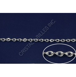 Chaine twist 5x4mm, Argent