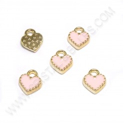 Charm Heart 8.5x7.5mm Pink...