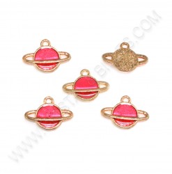 Charm planet 16x12mm Red -...