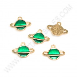 Charm planet 16x12mm Green...