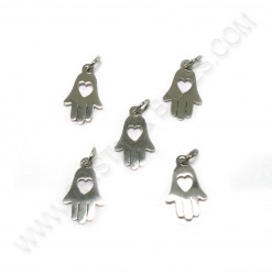 Charm Fatima 15x9.5mm, S/S...