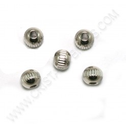 Beads 6 x 5mm, Stainless...