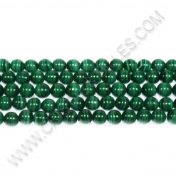 Malachite Grade A, 8mm -...