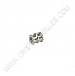 Bead 6x6.5mm, Inox -...