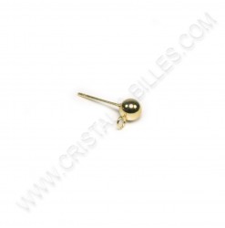 Earring Ball 5mm, Inox Gold...