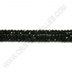 Spinel black faceted, 3mm -...