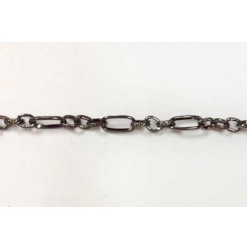 Chain Figaro 11x5mm, Black...