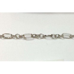 Chaine Figaro 11x5mm, Nickel