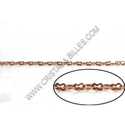 Chain oval fancy 3.7mm, Copper
