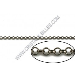 Chain Rolo 4.0mm, Black nickel