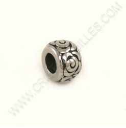 Bille fleur 12x7.5mm, Inox...