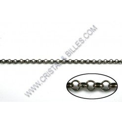 Chain Rolo 5.0mm, Black nickel