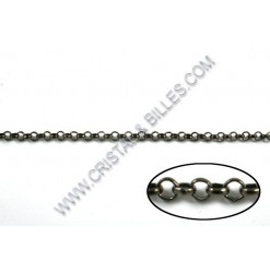 Chaine Rolo 5.0mm, Nickel noir