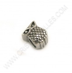 Beads owl 11x9mm, Stainless...