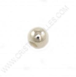 Beads 6mm, Stainless Silver...