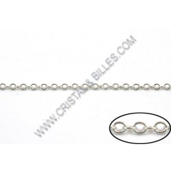 Chaine ovale 2mm, Nickel