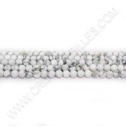 Howlite Blanc mât, 04mm -...