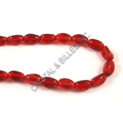 Glass twist Red 11x7mm -...