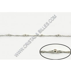 Chain twist + ball 4mm, Nickel