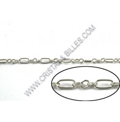 Chaine ovale 4x3mm, Argent