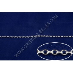 Chaine ovale 4x3mm, Argent
