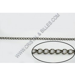 Chaine twist 6x4mm, Nickel...