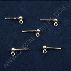 Earpost ball 4mm - Qty : 4