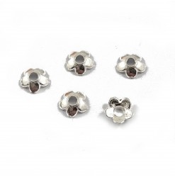 Couvre perle 6.5mm, Argent