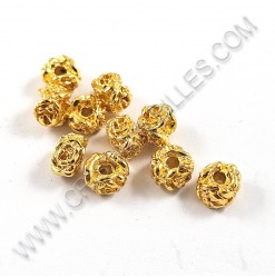 Bille metal fleur 7.5x5mm,...