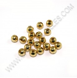 Billes 06mm vide, Inox Or -...