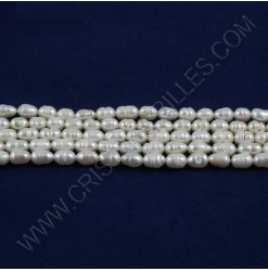 Perles d'eau douce, blanc...