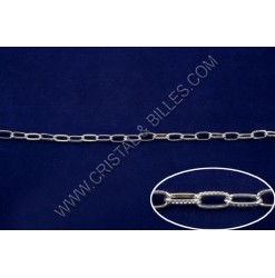 Chain cable link 9x5mm, Argent