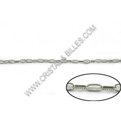 Chain cable link 9x5mm, Nickel