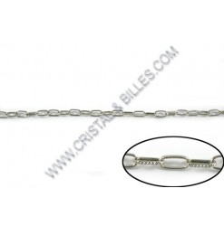 Chaine ovale 9x5mm, Nickel