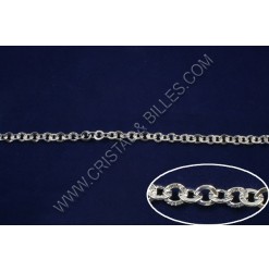 Chain round fancy 6mm, Silver