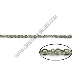 Chain round fancy 6mm, Nickel