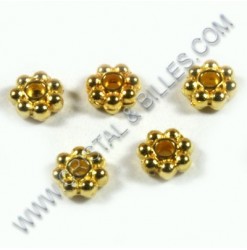 Metal bead daisy 05mm, Gold