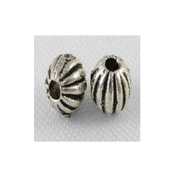 Metal bead 4mm, Antique silver