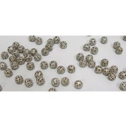 Metal bead filigree 06mm,...