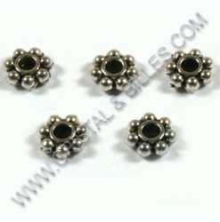 Metal bead daisy 06mm,...