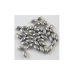 Metal bead shiny 6x3mm, Nickel