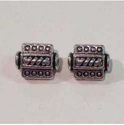 Metal bead 7.5x9mm, Antique...