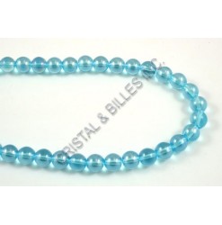 Glass round Blue AB 10mm -...