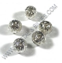 Metal bead filigree 08mm,...