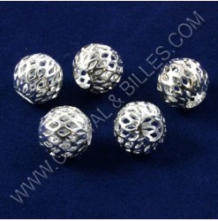 Metal bead filigree 08mm,...