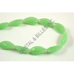 Glass oval Lt. green...