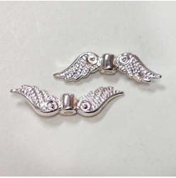 Metal bead wing 24x7mm, Silver