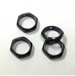 Metal bead hexagon 9x8mm,...