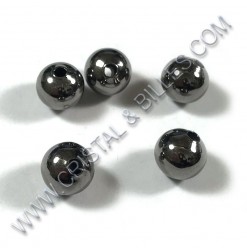 Metal bead shiny 5mm, Black...