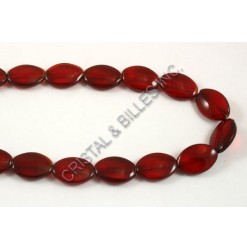 Glass bead 19x13mm, Red